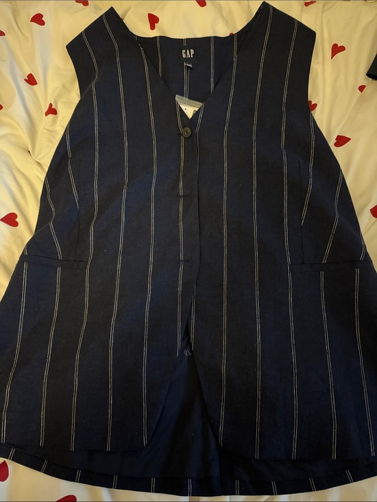GAP Tops - GAP Navy Pinstripe Sleeveless Vest